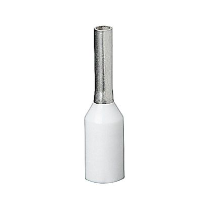 Thomas & Betts Sta-Kon® F4001 F Series Insulated Wire Ferrule, 18 AWG Stranded Copper Conductor, 0.571 in L, Copper, White